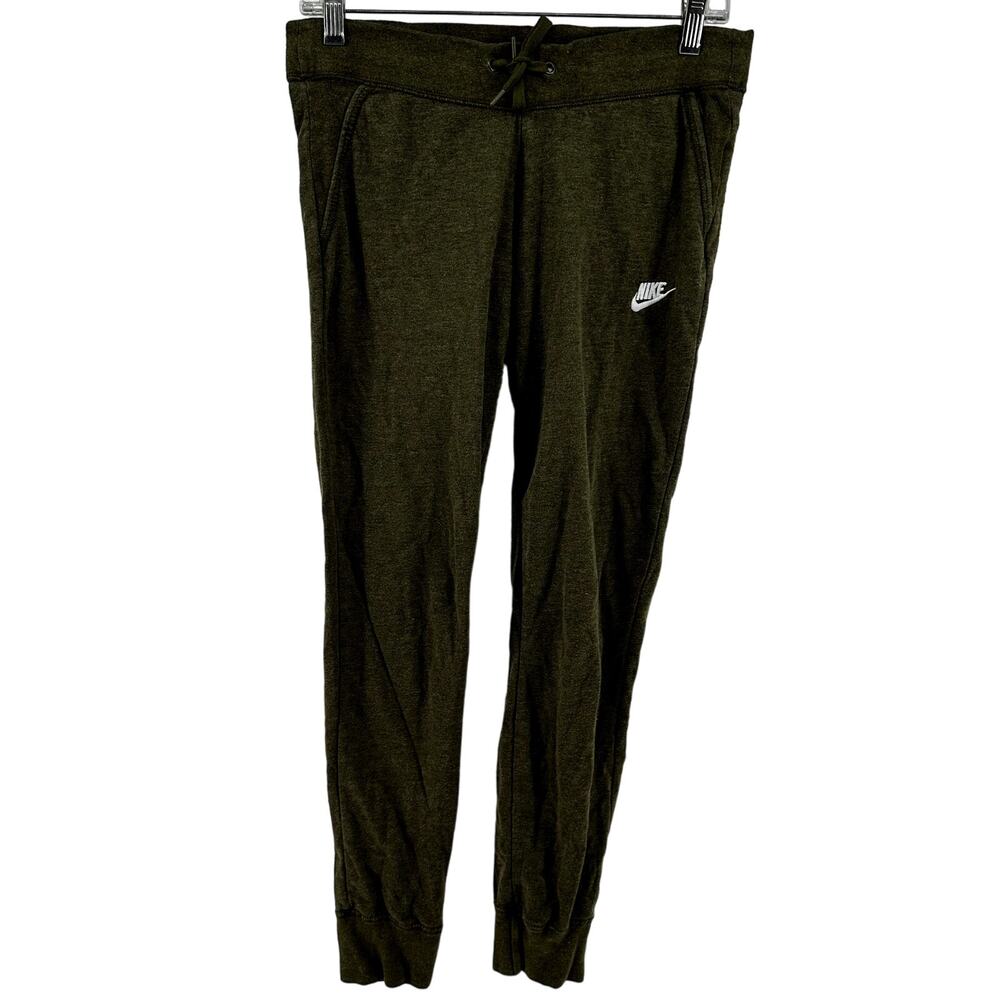 Nike Sportswear Fleece Jogger Sweatpants Athletic Pocket Heathered Green Small